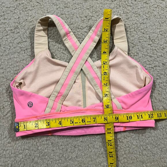 Lululemon Rack Pack Sports Bra Very Light Flare / Peach Fuzz Size 6 - Picture 5 of 5